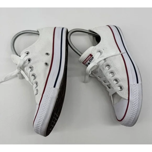 Converse Chuck Taylor All Star Low Top White Canvas Sneakers Women's 6.5 Classic - Picture 5 of 11